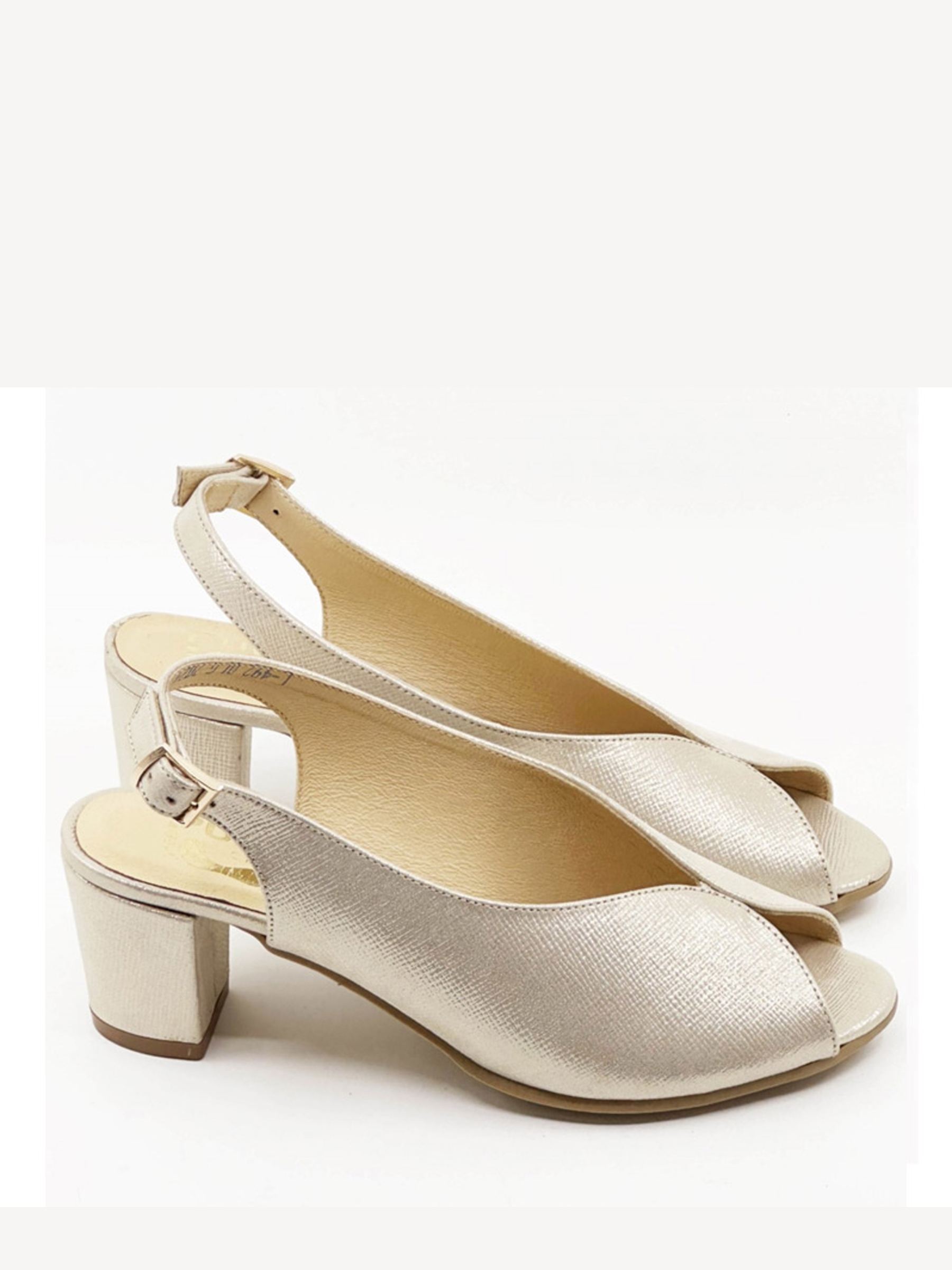 Perla I. - zlatá sandálka typu chanel - zdravotná stielka (halux shoe) – Obrázok 1