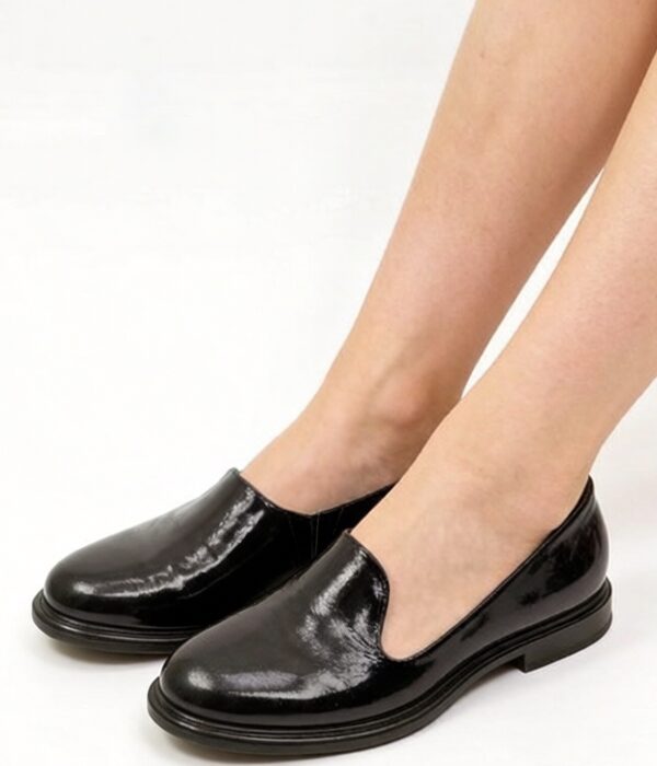 Paola čierna mokasína koža