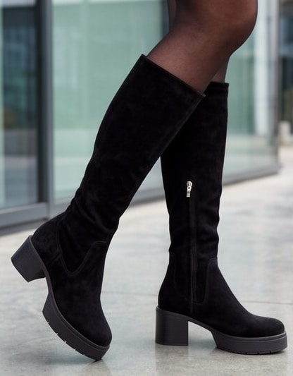 Jasmina Sola čierna koža/zateplenie